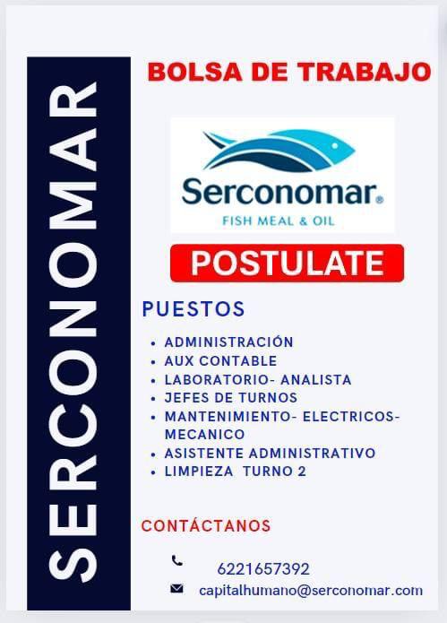 Serconomar - ¡Puestos disponibles!